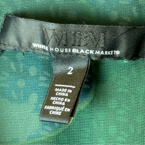 WHBM Tropical Floral Green Sleeveless Halter Maxi Dress 2 - Picture 9 of 12